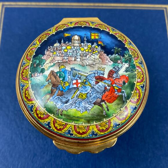 Limited Edition Halcyon Days Enamels Third Crusade 1189-1192 Trinket Box #63/300 - Picture 5 of 14